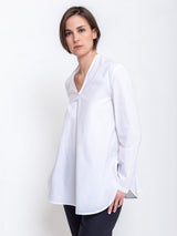 Ethnic Top - White Poplin