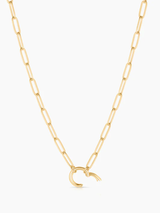 THATCH - Finn Paperclip Charm Necklace - Verdalina