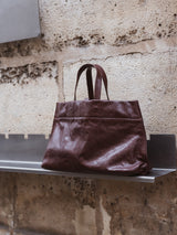 Lihann George - Elli Crushed Grain Leather Bag - Oxidized Brown - Verdalina