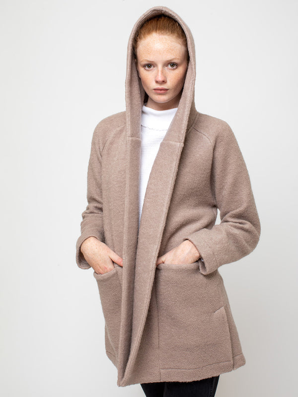 Hooded Coat - Sand Khaki