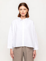 Covered Placket Shirt - White