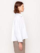 Covered Placket Shirt - White