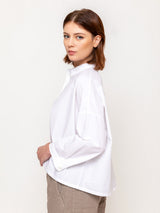 Covered Placket Shirt - White