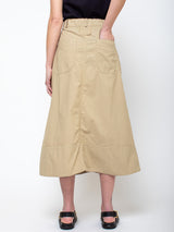 Aequamente - Cotton Stretch Skirt - Juta - Verdalina