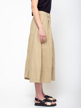 Aequamente - Cotton Stretch Skirt - Juta - Verdalina