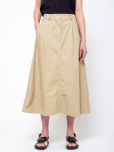 Aequamente - Cotton Stretch Skirt - Juta - Verdalina