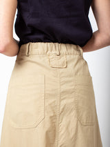 Aequamente - Cotton Stretch Skirt - Juta - Verdalina