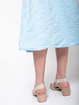 Aequamente - Cotton Wrinkled Skirt - Cielo - Verdalina