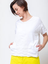 Cotton Wrinkled Blouse - White