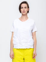 Cotton Wrinkled Blouse - White