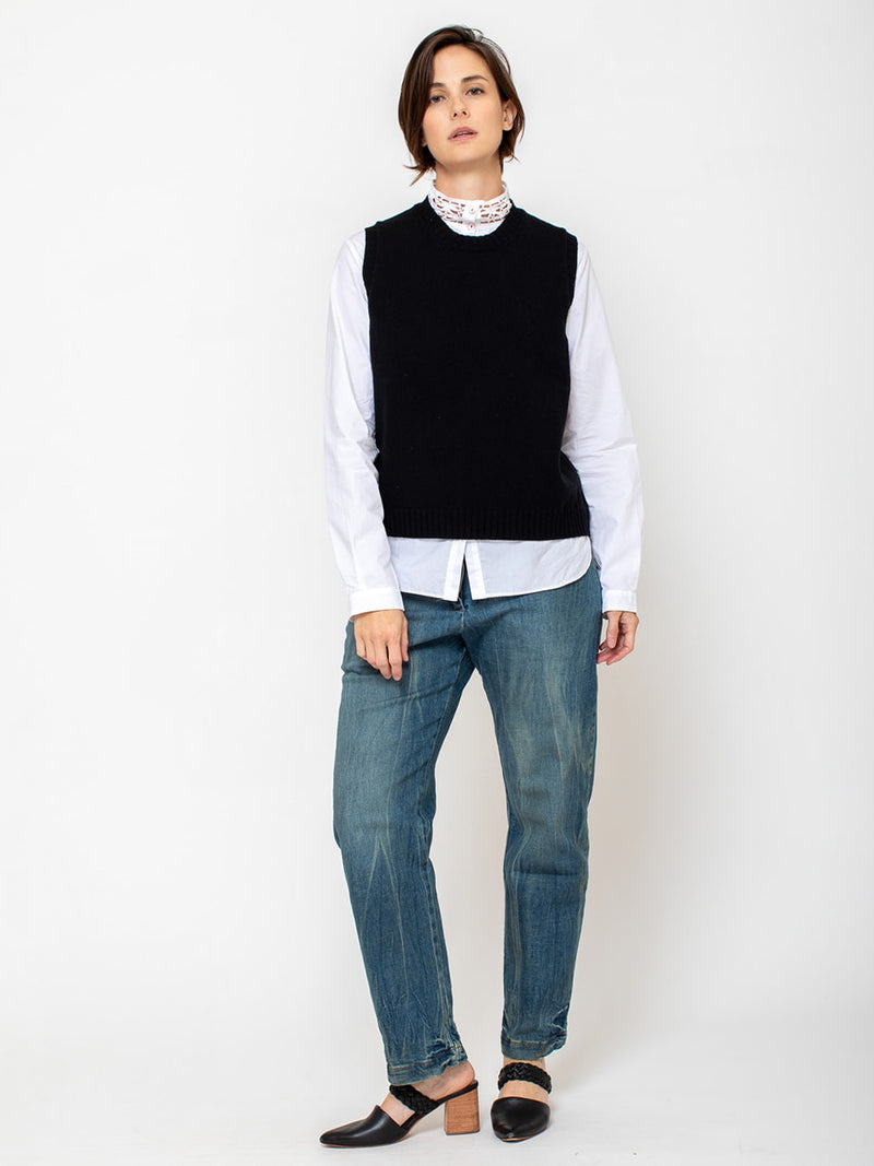 Aequamente - Cashmere Vest - Black - Verdalina
