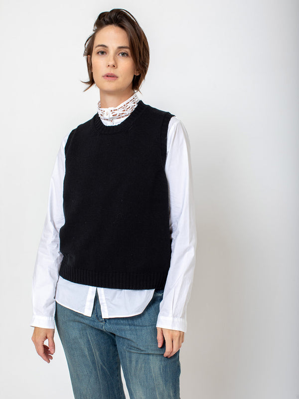 Aequamente - Cashmere Vest - Black - Verdalina