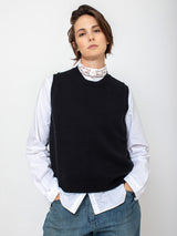Aequamente - Cashmere Vest - Black - Verdalina