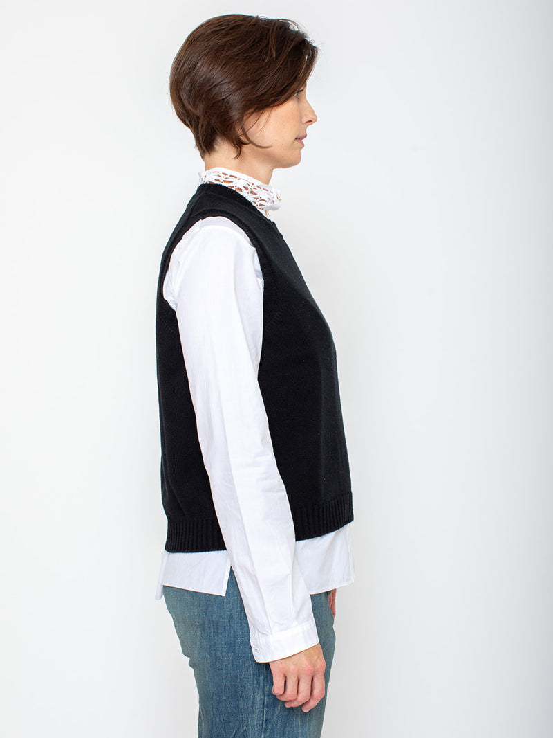 Aequamente - Cashmere Vest - Black - Verdalina