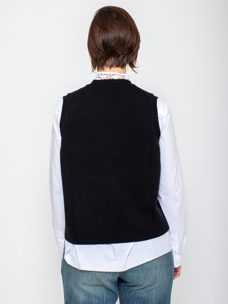 Aequamente - Cashmere Vest - Black - Verdalina