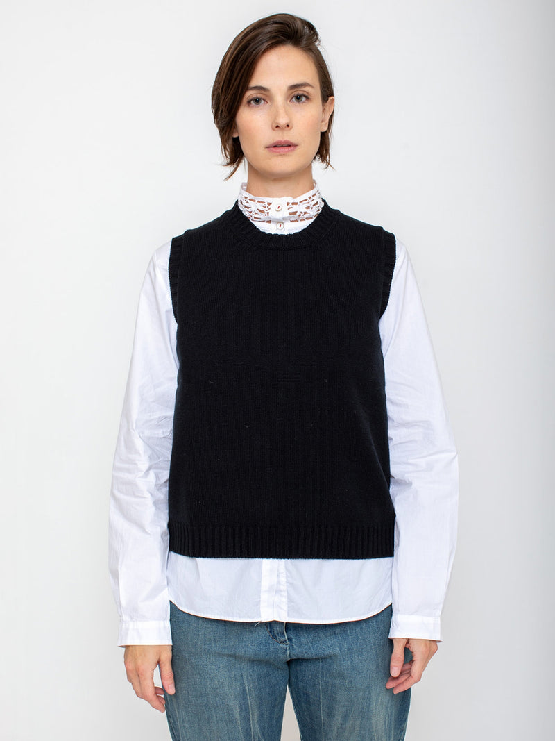 Aequamente - Cashmere Vest - Black - Verdalina