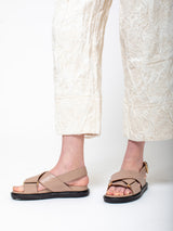 Aequamente - Cotton Jacquard Pants - Chalk - Verdalina