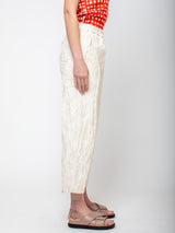 Aequamente - Cotton Jacquard Pants - Chalk - Verdalina