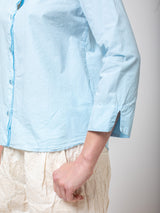 Aequamente - Fine Cotton Button Shirt - Cielo - Verdalina