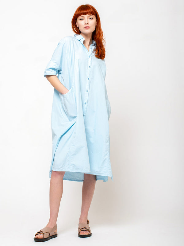 Aequamente - Fine Cotton Dress - Cielo - Verdalina
