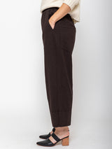 Aequamente - Gaiole Crinkled Cotton Pants - Brown - Verdalina