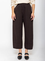 Aequamente - Gaiole Crinkled Cotton Pants - Brown - Verdalina