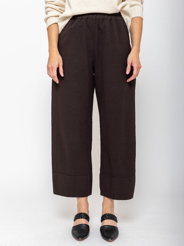 Aequamente - Gaiole Crinkled Cotton Pants - Brown - Verdalina