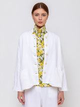 Aequamente - Heavy Linen Jacket - White - Verdalina