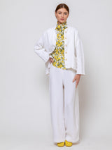 Aequamente - Heavy Linen Pants - White - Verdalina