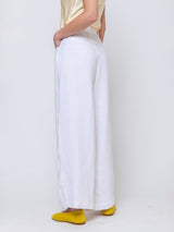Aequamente - Heavy Linen Pants - White - Verdalina
