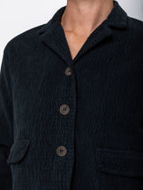 Aequamente - Velvet Corduroy Jacket - Black - Verdalina