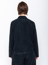 Aequamente - Velvet Corduroy Jacket - Black - Verdalina