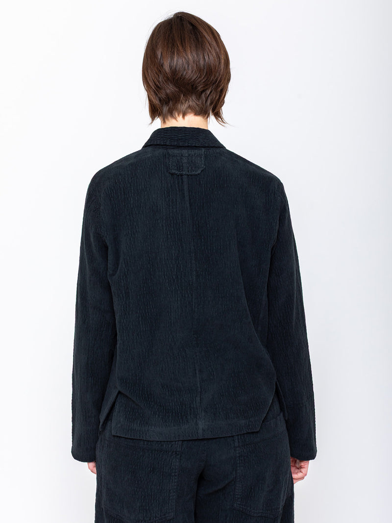 Aequamente - Velvet Corduroy Jacket - Black - Verdalina