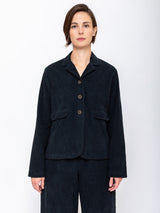 Aequamente - Velvet Corduroy Jacket - Black - Verdalina