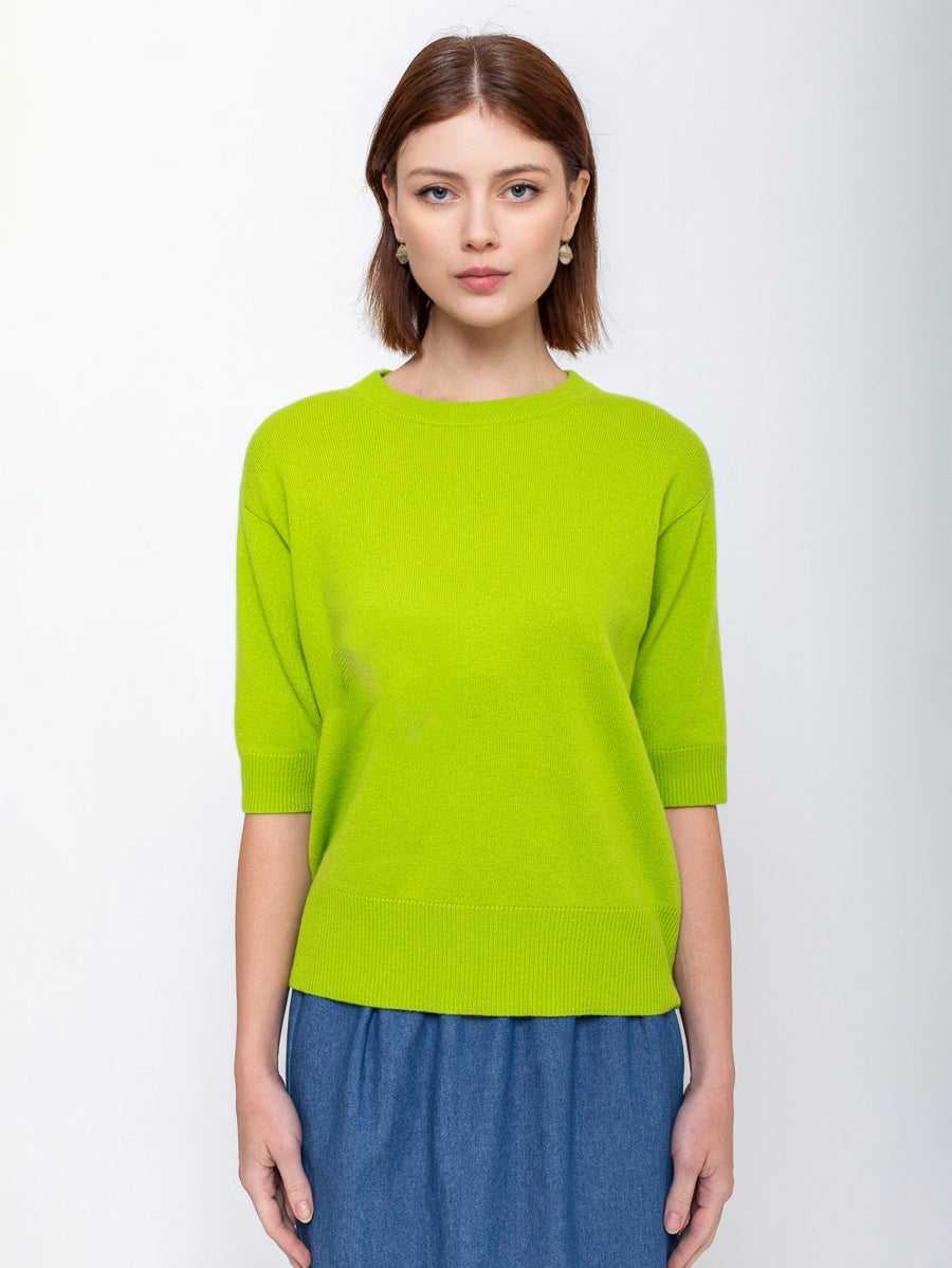 deres Artémis half sleeve sweater Allude | Half Sleeve Cashmere Sweater | Verdalina
