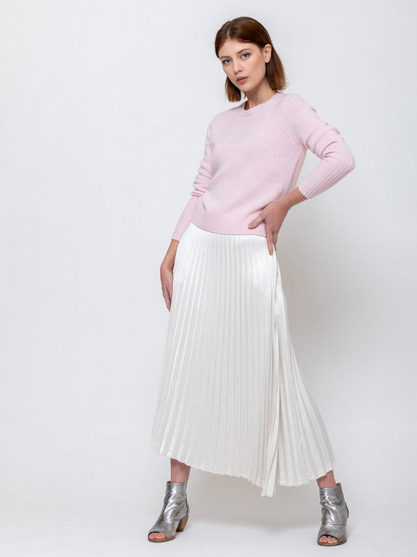 Long Sleeve Cashmere Sweater - Rose Fondant