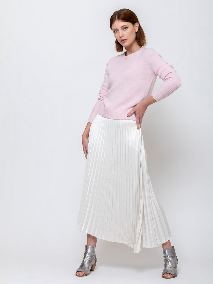Long Sleeve Cashmere Sweater - Rose Fondant
