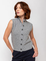 Mockneck Vest - Heather Melange