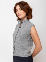 Mockneck Vest - Heather Melange