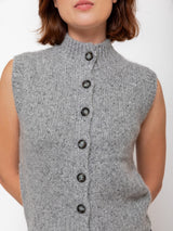 Mockneck Vest - Heather Melange