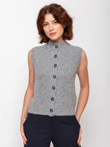 Mockneck Vest - Heather Melange