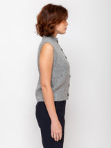 Mockneck Vest - Heather Melange