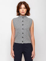 Mockneck Vest - Heather Melange