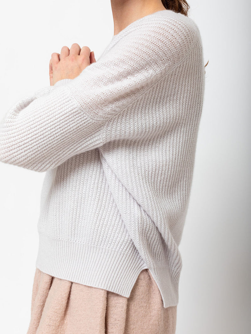 Allude - Round Neck Sweater - Moonlight - Verdalina