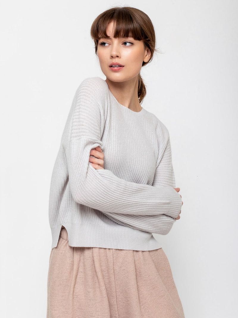 Allude - Round Neck Sweater - Moonlight - Verdalina
