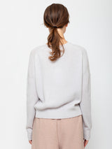 Allude - Round Neck Sweater - Moonlight - Verdalina