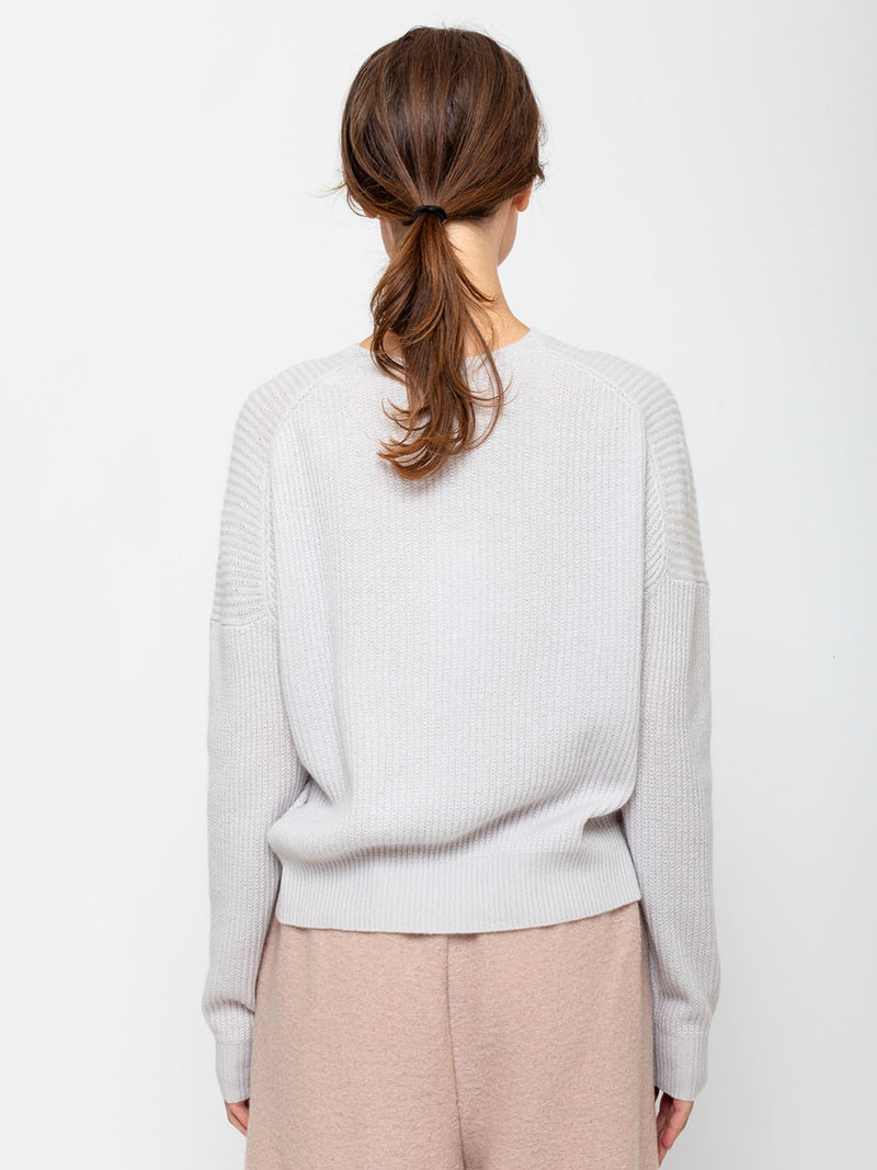 Allude - Round Neck Sweater - Moonlight - Verdalina