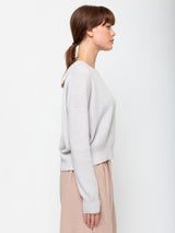 Allude - Round Neck Sweater - Moonlight - Verdalina