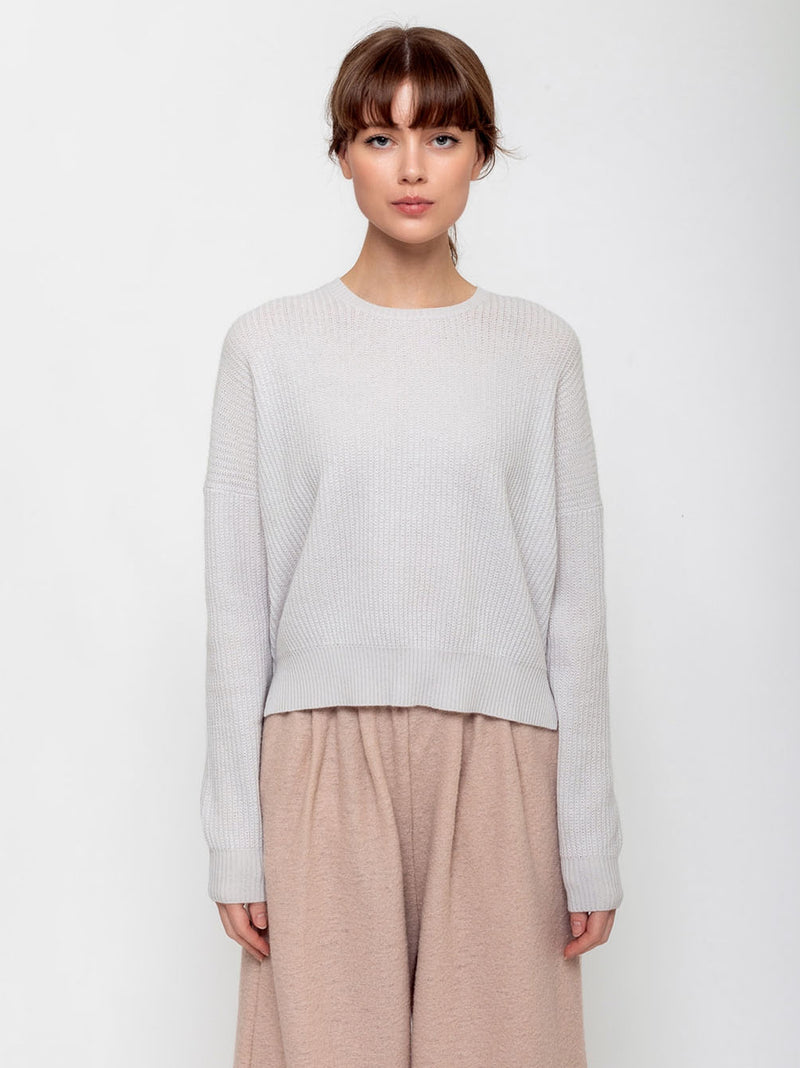 Allude - Round Neck Sweater - Moonlight - Verdalina
