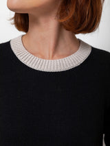 Round Neck Sweater - Noir and Fog